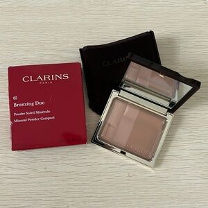 New! Clarins Bronzing duo Mineral Powder Compact #02 Medium
